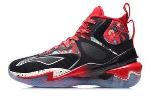 Детские баскетбольные кроссовки GS High-top черные/красные Lining Young