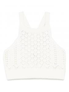 Il Gufo топ в технике кроше, белый