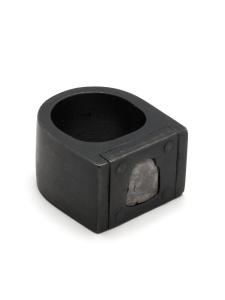 Кольцо Plate Single с бриллиантом Parts of Four, черный