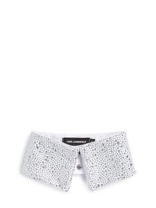 Karl Lagerfeld Воротник 'STRASS-KRAGEN, HANDVERLESEN VON HUN KIM' в белом цвете