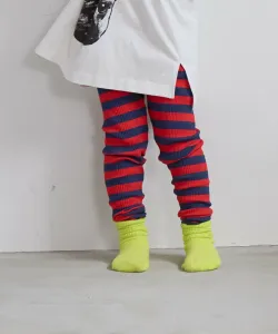 Полосатые ребристые леггинсы Lowrys Farm, цвет Navy X Red (88)