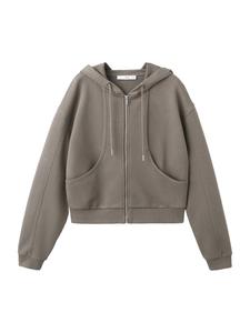 MANGO Толстовка с молнией 'KAROL' в сером цвете