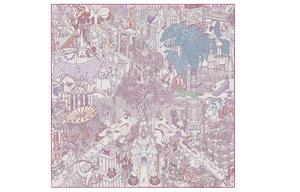 Шёлковый шарф женский фуксия HERMES