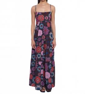 Lori Макси-платье в черном цвете с ботаническим принтом Peixoto