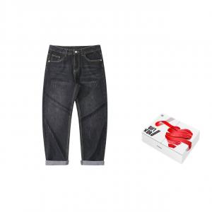 Джинсы утепленные унисекс подарочная коробка FAIRWHALE, деним синий коробка на Циси