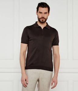 Рубашка поло Regular fit Oscar Jacobson, коричневый