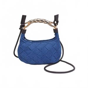 Женская плетеная сумка-кроссбоди Yvette в дениме/коричневом цвете Urban Expressions