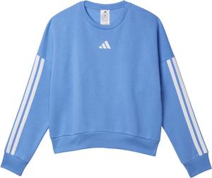 Пуловер adidas Kids 3-Stripes Crew Neck Fleece Pullover, цвет Blue Fusion