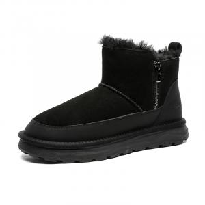 WEISHIBANGWEI Термостойкие противоскользящие короткие зимние ботинки мужские Black, цвет Black