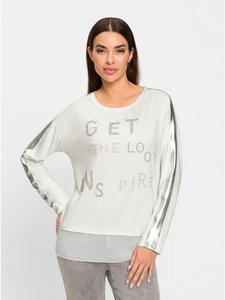 Рубашка с длинными рукавами цвета экрю Heine