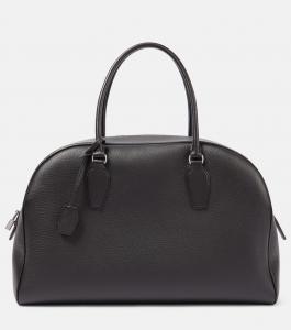 Индия 15.75 Большая кожаная сумка-тоут The Row, Dark Brown Pld