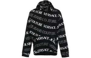 Худи с логотипом на шнурке VERSACE JEANS COUTURE, черный
