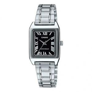 Часы CASIO Waterproof Stainless Steel Band /Black Quartz Silver Analog, цвет silver