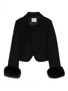 Твидовый жакет Self-Portrait, черный