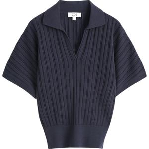 COS Женская поло темно-синего цвета