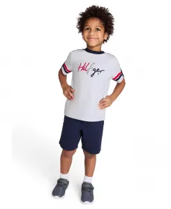 Детский комплект для мальчиков: футболка с круглым вырезом Signature и шорты из твила (2 предмета) Tommy Hilfiger