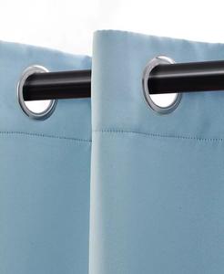 Твердые классические современные устойчивые к морщинам комплект затемняющих штор из 2 предметов с люверсом сверху, 52 x 72 дюйма Superior, синий