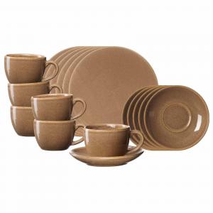 Ritzenhoff Breker Кофейный сервиз «Сахара», светло-коричневый, набор из 18 предметов