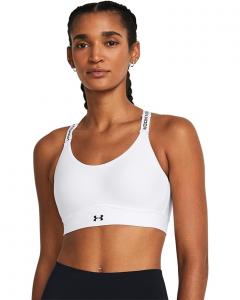Бюстгальтер Under Armour Infinity Mid Impact Sports Bra, белый/черный