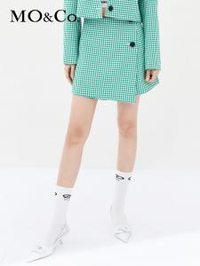 Весенние шорты-кюлоты Moco с завышенной талией и узором «гусиные лапки», черно-белый