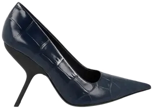 Женские туфли Ferragamo Eva X5 с тиснением под крокодиловую кожу, синий