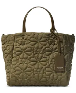 Маленькая стеганая сумка-тоут Tilly kate spade new york, зеленый