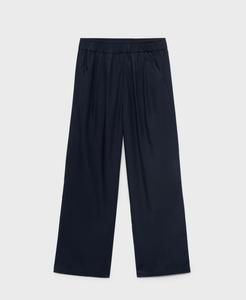 Женские укороченные брюки прямого кроя MANGO, Navy