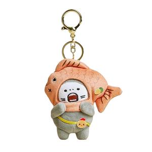 Плюшевый кулон кукла высотой 11см A little tide to play, Sea Bream Grilled Shark Pendant - Back Chick Bag
