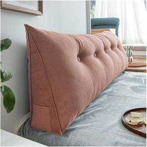 Клиновидные подушки для изголовья кровати размера Twin/Queen/King, подушка-подставка для чтения в изголовье, мягкая подушка-татами для дивана-кровати со съемным чехлом (цвет: розовый, размер: 200 см/78,7 дюймов) COZMAX, Pink