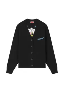 Кардиган с пуговицами Wild Tiger Kenzo, черный