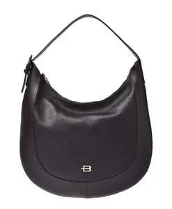 Сумка-Хобо из зернистой кожи Baldinini, коричневый