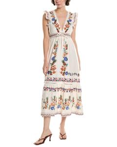 REVERIEE Платье миди, бежевый