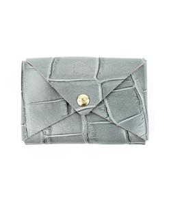 Карточный футляр Il Bisonte из кожи с тиснением под крокодила