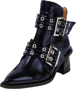 Женские ботильоны FOWT Chelsea с заостренным носком, массивным средним каблуком, вырезами, ремешками сзади и молнией, размер 4-16 US, Dark Blue