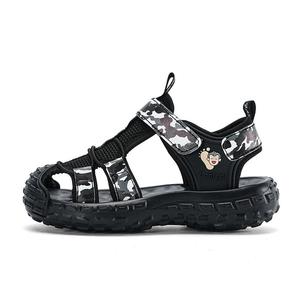 Сандалии детские, легкие, амортизирующие, дышащие, с низким верхом, устойчивые к истиранию LONGDUIZHANG, черный/синий