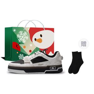 Низкие нескользящие устойчивые к истиранию скейтборд кроссовки Unisex Black White Kappa, черный/белый[Festival Set]