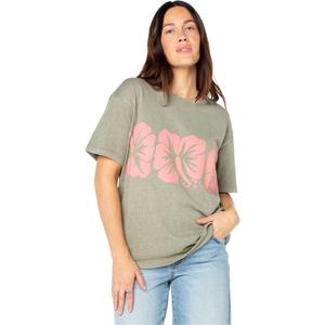 Женская футболка GBFC с цветочным рисунком ROXY, Vetiver Flower Block