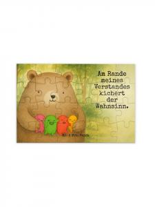 Mr. & Mrs. Panda Дизайн «Медведь-головоломка» с надписью, выполненной белым цветом