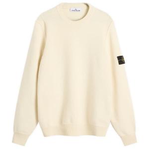 Джемпер из овечьей шерсти с круглым вырезом Stone Island, цвет ivory
