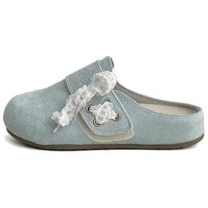 City camel Женские противоскользящие тапочки с закрытым носком голубые, цвет Cyan