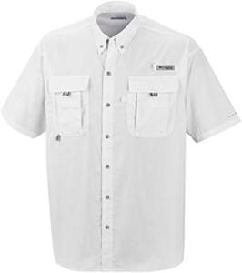 Columbia мужская стандартная рубашка Bahama II с коротким рукавом, White-Legacy, X-Large