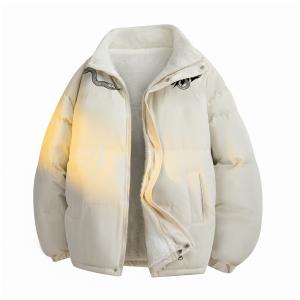 Пуховик Unisex Lapel Thickened Padded Puffer Jacket HUANQIU, оранжевый