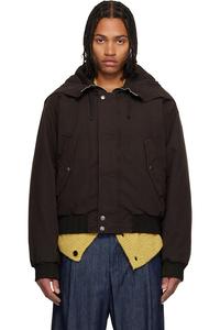 Куртка, окрашенная в готовом виде Dries Van Noten, коричневый