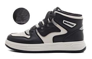 WARRIOR Юнисекс скейтерские кроссовки черные бежевые с флисовой подкладкой, цвет Beige Black (Fleece-Lined)