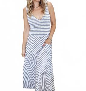 Ньюпорт Кост платье в полоску бело-голубое BLAKELEY
