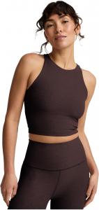 Женская укороченная майка Spacedye Refocus Beyond Yoga, Dark Chocolate Heather