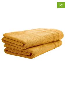Uncover by Schiesser Комплект из 2 банных полотенец "Бруклин" горчичного цвета