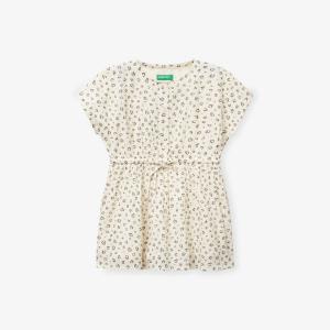 Платье Benetton с принтом в виде животных, бежевый