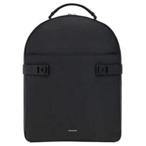 Ferragamo Ганчини Рюкзак из Коровьей Кожи Мужской Чёрный