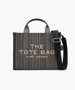 Средняя сумка-тоут с жаккардовой отделкой и монограммой / Средняя сумка-тоут с жаккардовой отделкой и монограммой